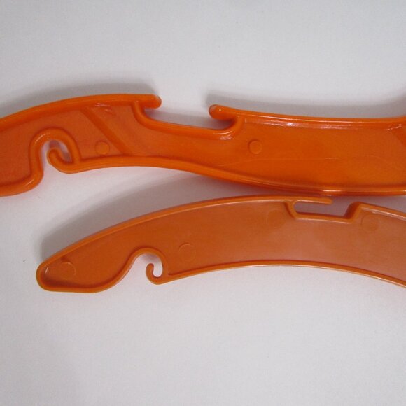 Orange Vintage Plastic Clothes Hangers Opaque Palm Beach - Picture 8 of 9